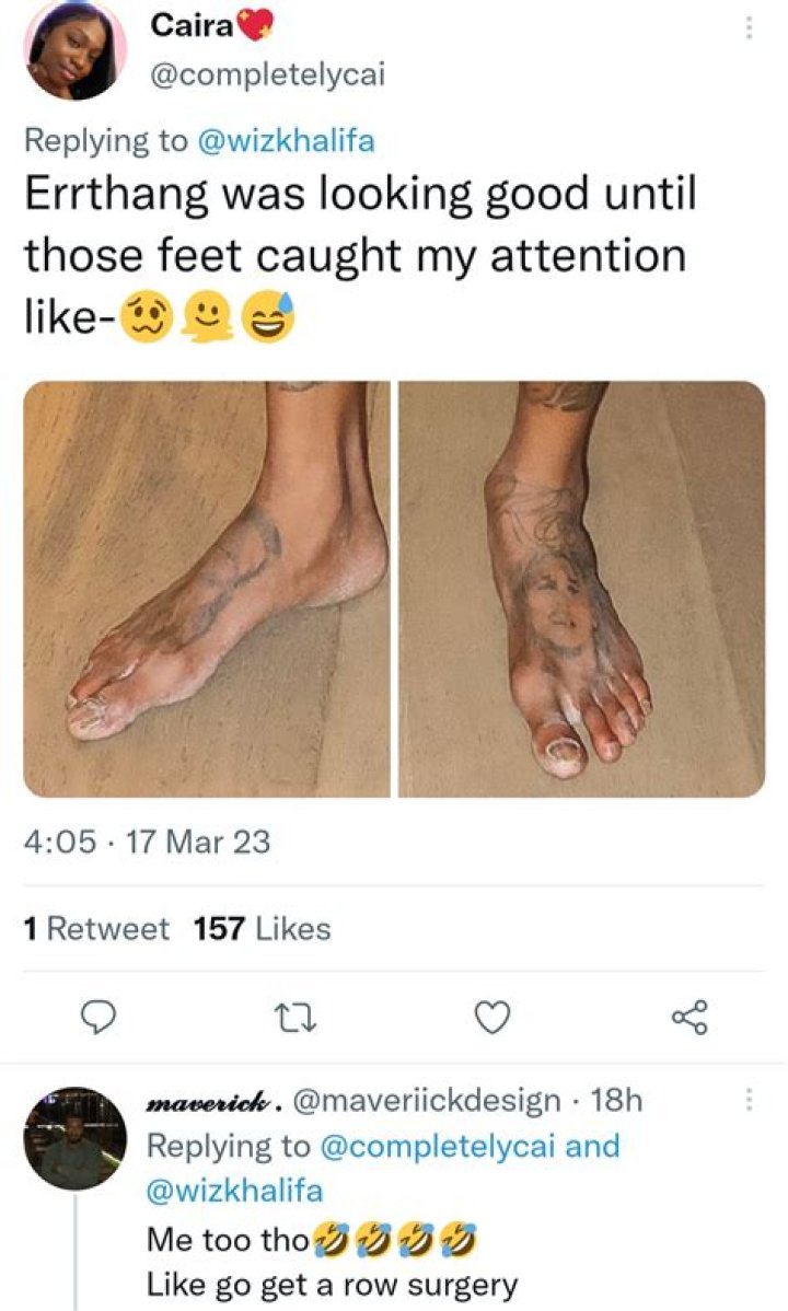 Wiz Khalifa's Feet Disgust Social Media