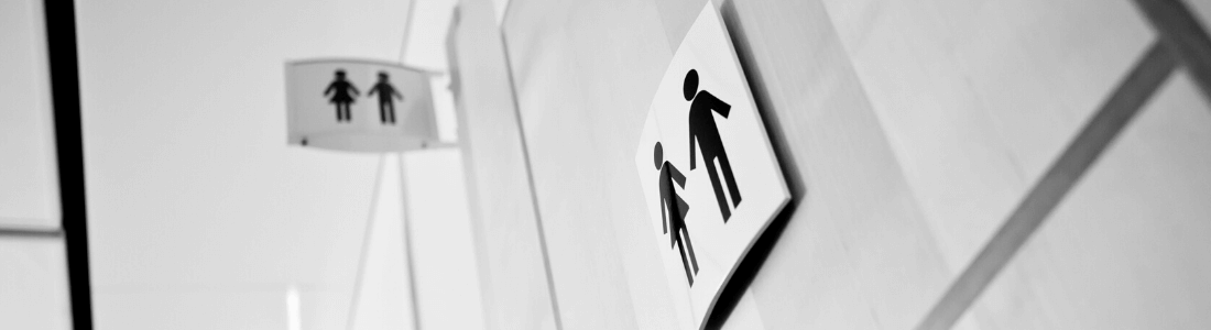 Unisex Toilet Sign on Door