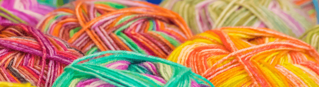 Multicoloured knitting wool