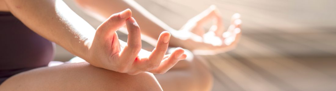 Close up of yoga exercise