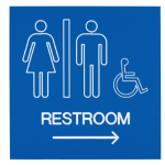 Sign for accessible toilets